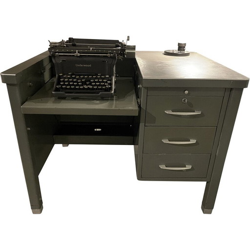 Vintage bureau met ingebouwde typemachine, VS 1940