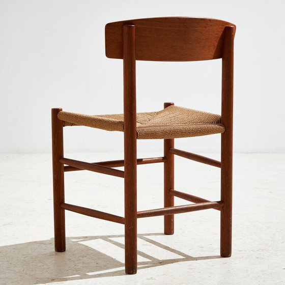 Image 1 of Set van 6 vintage J39 eiken eetkamerstoelen van Børge Mogensen voor Fdb Møbler