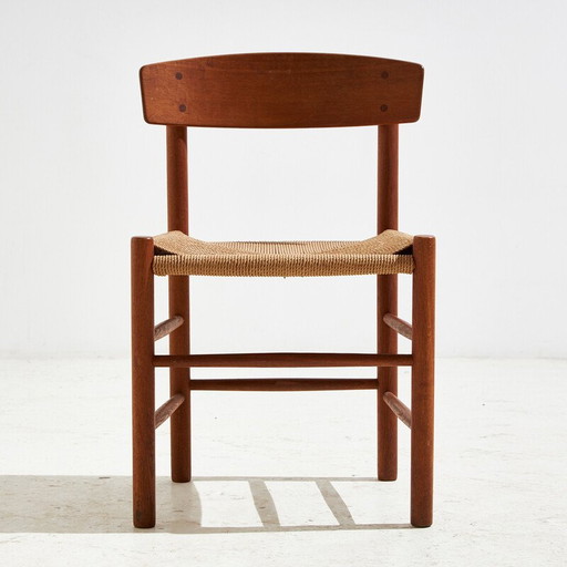 Set van 6 vintage J39 eiken eetkamerstoelen van Børge Mogensen voor Fdb Møbler