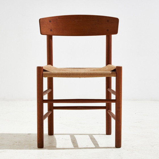 Image 1 of Set van 6 vintage J39 eiken eetkamerstoelen van Børge Mogensen voor Fdb Møbler