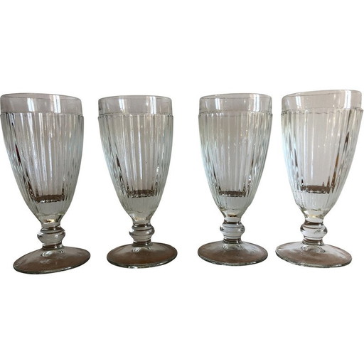 Set van 4 vintage bistroglazen ijscoupes