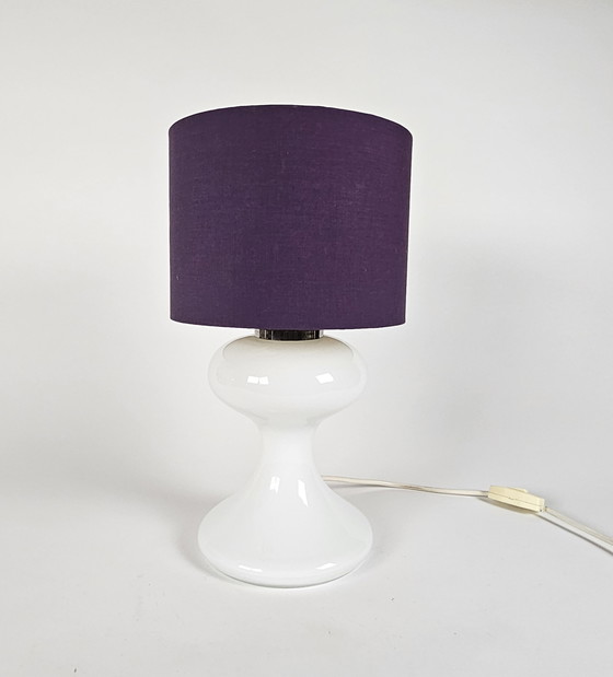 Image 1 of Design M - Ingo Maurer - model LM1  - opaalglas - tafellamp - 60's