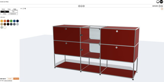 Image 1 of USM Haller dressoir in rood