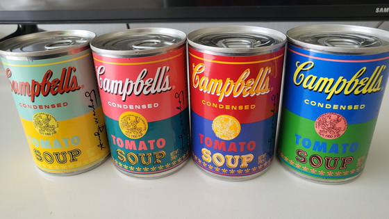 Image 1 of 4x Andy Warhol  Campbell's Tomato Soup Limited blik