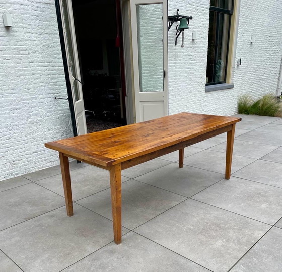 Image 1 of Massief eikenhouten tafel