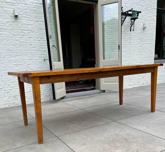 Image 1 of Massief eikenhouten tafel