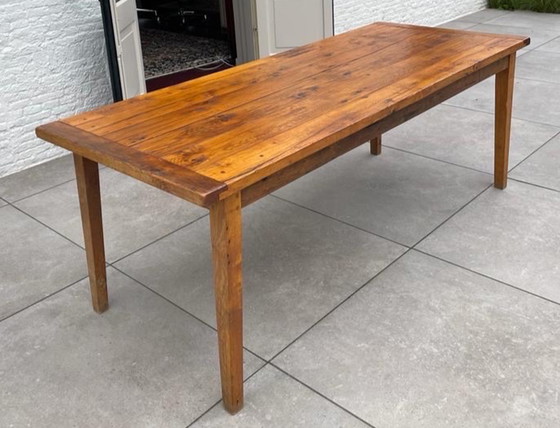 Image 1 of Massief eikenhouten tafel