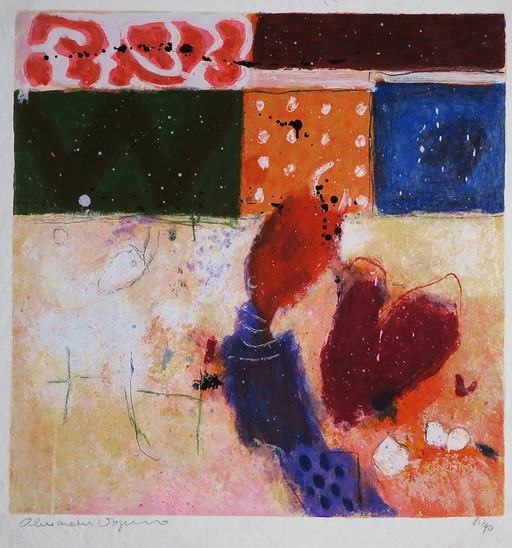 Zeefdruk Alexander Vogels – lithos zeefdrukken, Abstract