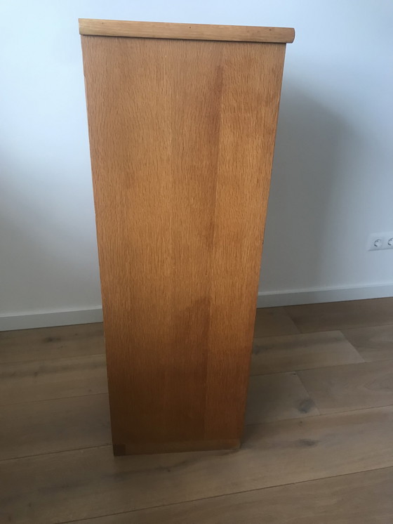 Image 1 of Vintage Kast Archiefkast Roldeur Eeka Eiken Design 1950