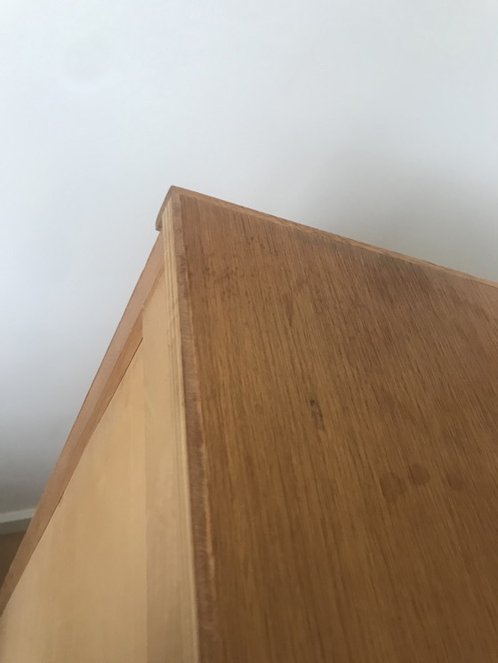 Image 1 of Vintage Kast Archiefkast Roldeur Eeka Eiken Design 1950