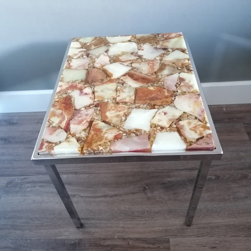 Epoxy mid-century bijzettafel