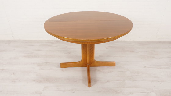 Image 1 of Vintage ronde eettafel | Notenhout | 110 cm