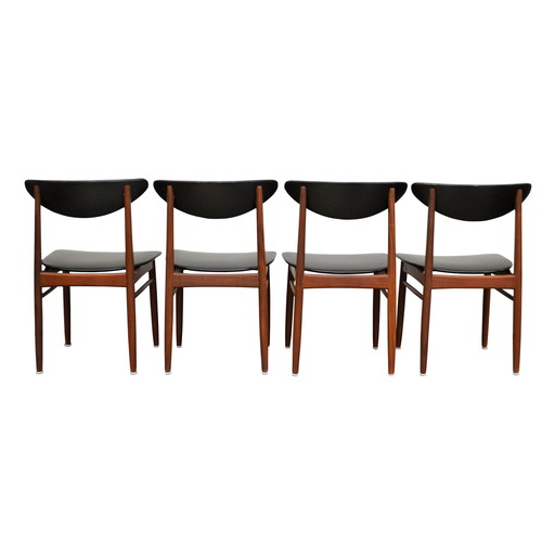 Vintage Deense design teakhouten eetkamerstoelen