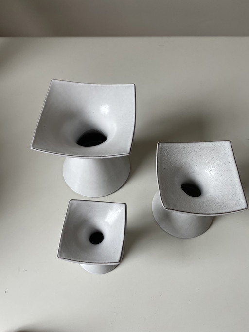 3x Cor Unum vaas. Vintage.