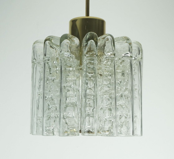 Image 1 of doria HANGLAMP kroonluchter met 16 glazen buizen jaren 60