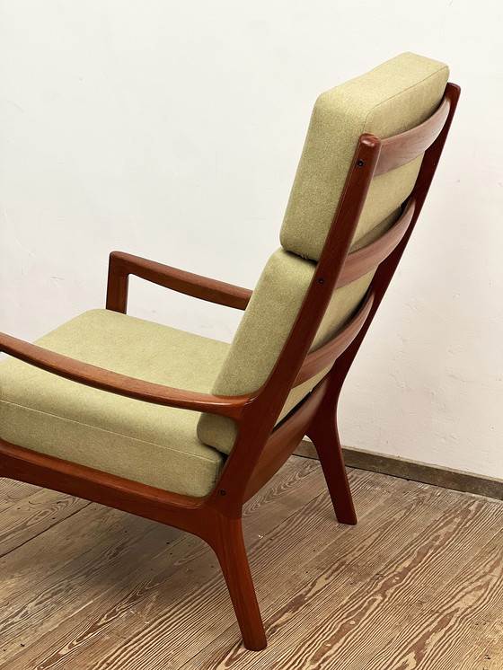 Image 1 of Deens Design teakhouten fauteuil of fauteuil met hoge rugleuning, Senator-serie, van Ole Wanscher