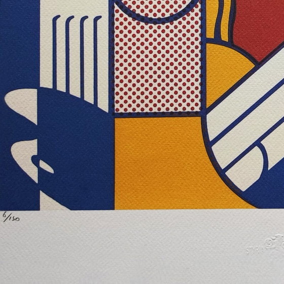 Image 1 of Vintage Roy Lichtenstein "Modern Kunst" Limited Edition lithografie