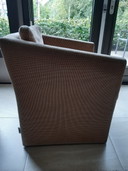 2x Molinari fauteuils met bijbehorende hocker