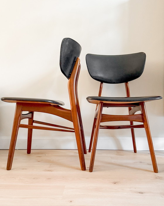 Image 1 of Vintage Eetkamerstoelen Uit De Jaren 1950