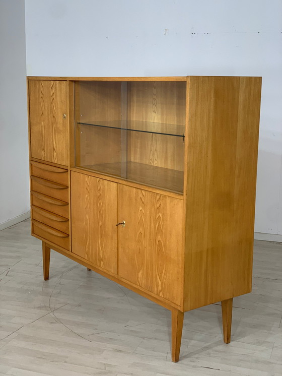 Image 1 of Mid Century hellerau hoge kast woonkamer serie 602/g