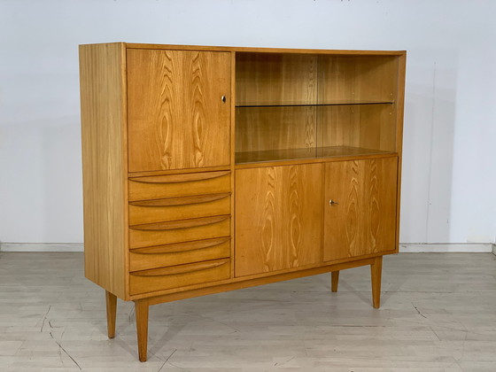 Image 1 of Mid Century hellerau hoge kast woonkamer serie 602/g