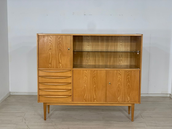 Image 1 of Mid Century hellerau hoge kast woonkamer serie 602/g