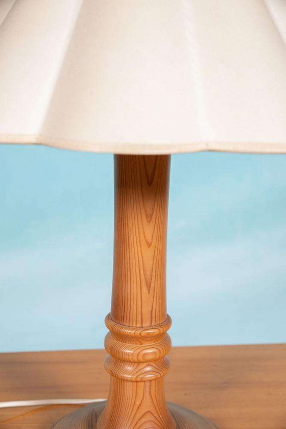 Image 1 of Vintage jaren 60/70 Boho schemerlamp, Pine tafellamp vuren