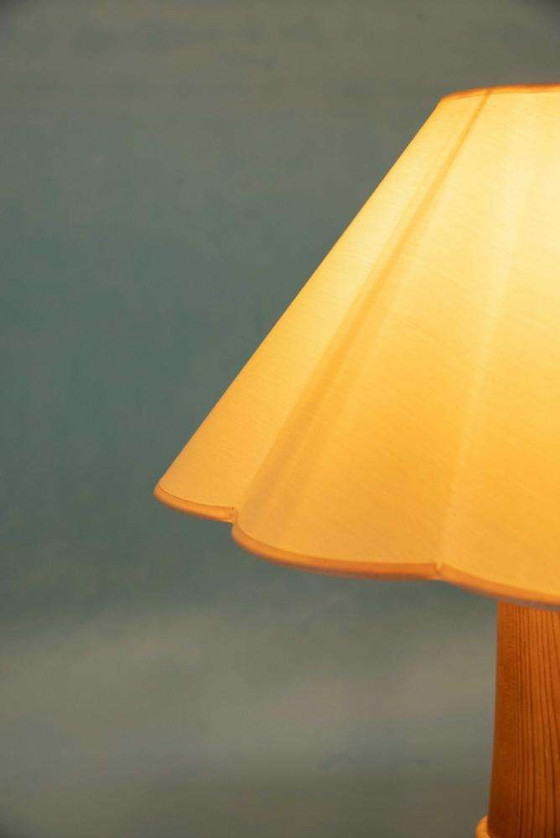 Image 1 of Vintage jaren 60/70 Boho schemerlamp, Pine tafellamp vuren