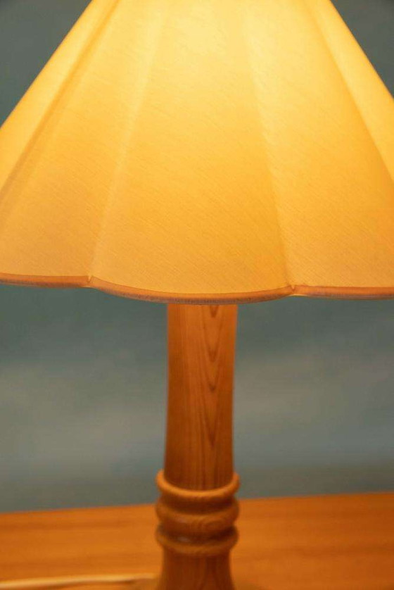 Image 1 of Vintage jaren 60/70 Boho schemerlamp, Pine tafellamp vuren