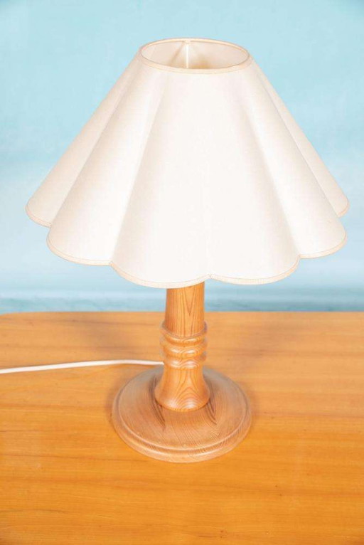 Vintage jaren 60/70 Boho schemerlamp, Pine tafellamp vuren