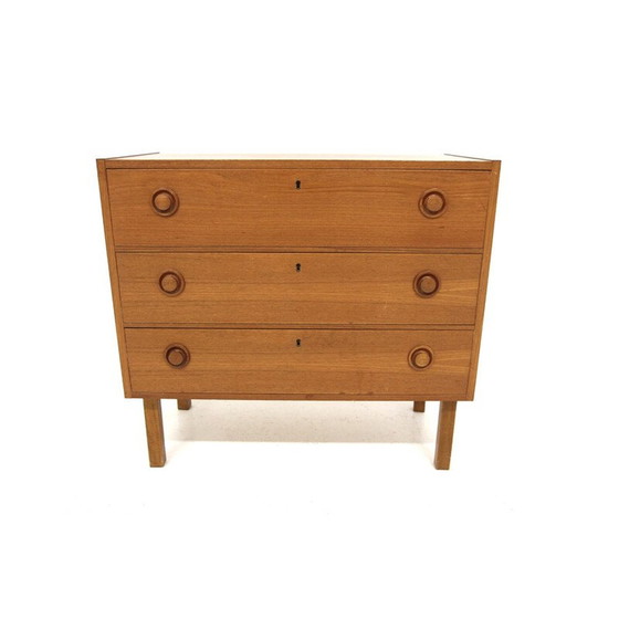 Image 1 of Vintage ladekast van teak en beuken, Zweden 1960