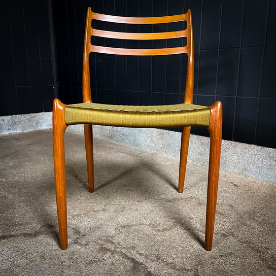 Image 1 of Set van 4 Deens Design Eetkamerstoelen door Niels Otto Møller – ‘Model 78’