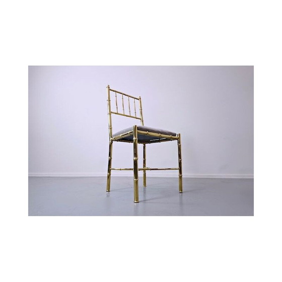 Image 1 of Set van 10 vintage messing stoelen 1940