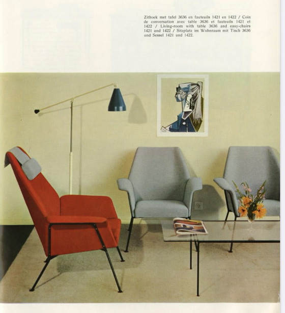 Image 1 of Gispen 1421 design fauteuil