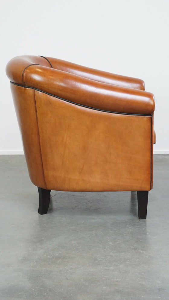 Image 1 of Clubfauteuil Gemaakt Van Schapenleer