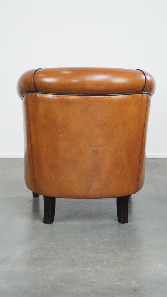 Image 1 of Clubfauteuil Gemaakt Van Schapenleer