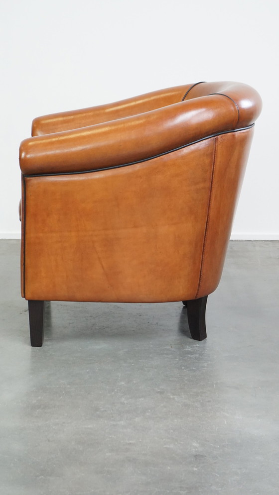 Image 1 of Clubfauteuil Gemaakt Van Schapenleer