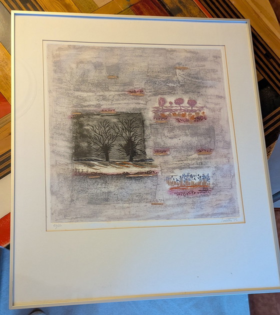 Image 1 of Ets Aquatint Marc Antoine Louttre Bissiere - Le Parfum Des Arbres Au Soir