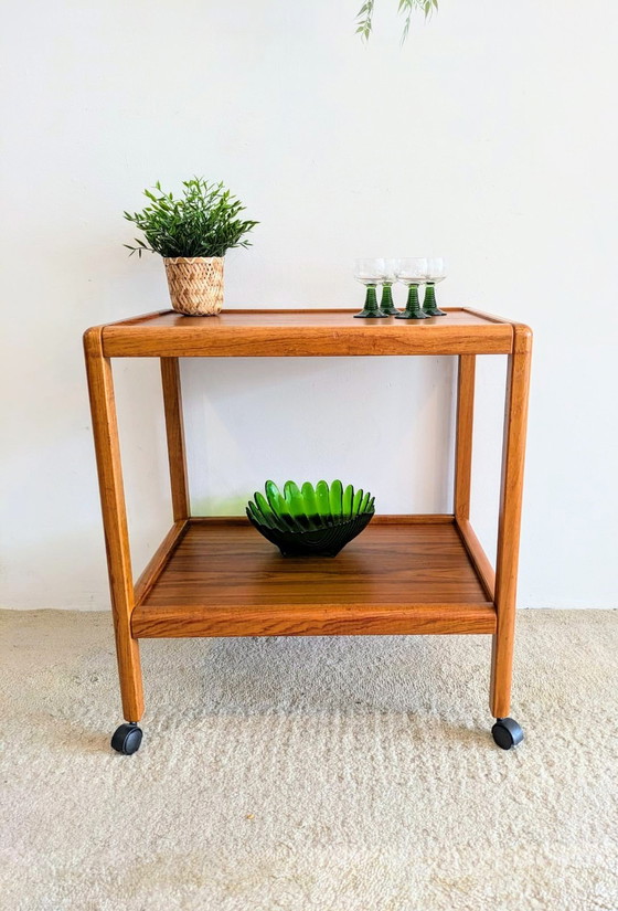 Image 1 of Vintage Deense Trolley, Sidetable, Serveerwagen 