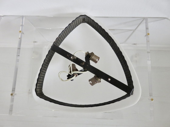 Image 1 of Grote plexiglazen wandlamp "Télé Ambiance" Frankrijk, jaren 50 60