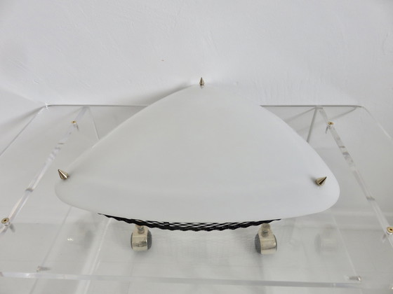 Image 1 of Grote plexiglazen wandlamp "Télé Ambiance" Frankrijk, jaren 50 60
