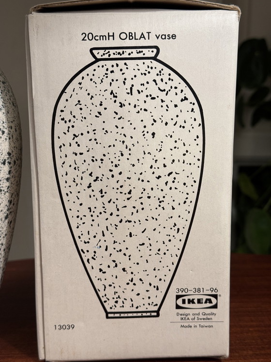 Image 1 of Vintage Ikea Oblat Keramiek Vaas 80S/90S