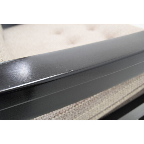 Image 1 of Paar vintage stoffen en houten fauteuils voor Hikor Písek, Tsjecho-Slowakije 1980