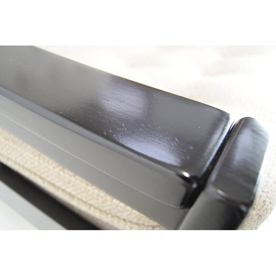 Image 1 of Paar vintage stoffen en houten fauteuils voor Hikor Písek, Tsjecho-Slowakije 1980