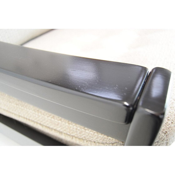 Image 1 of Paar vintage stoffen en houten fauteuils voor Hikor Písek, Tsjecho-Slowakije 1980