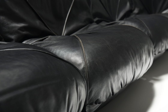 Image 1 of Prachtige Patate modulaire sofa in origineel zwart leer voor Airborne - Frankrijk