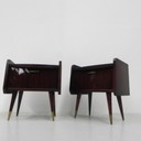 2x vintage nachtkastjes