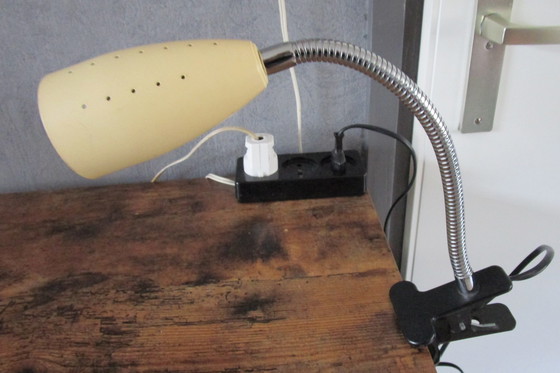 Image 1 of Mooie Vintage "Gooseneck" Klemlamp