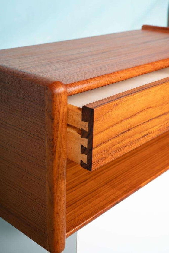 Image 1 of Midcentury teak wandset, minimalist Kai Kristiansen console