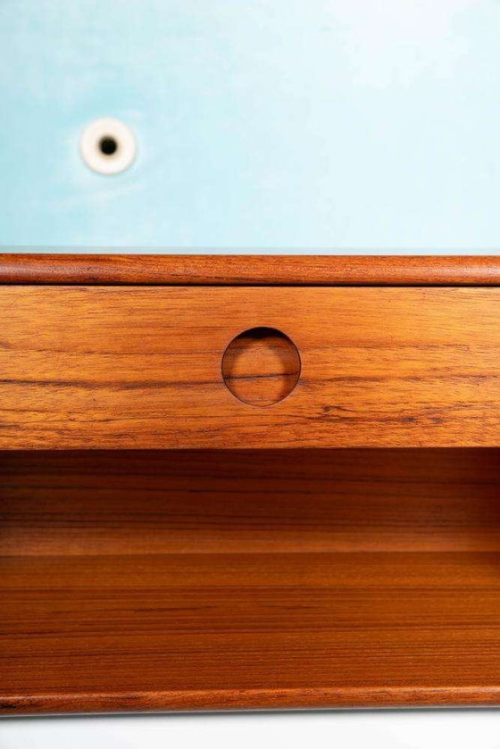 Image 1 of Midcentury teak wandset, minimalist Kai Kristiansen console